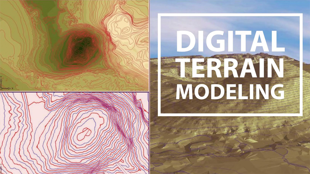 digital terrain model no background